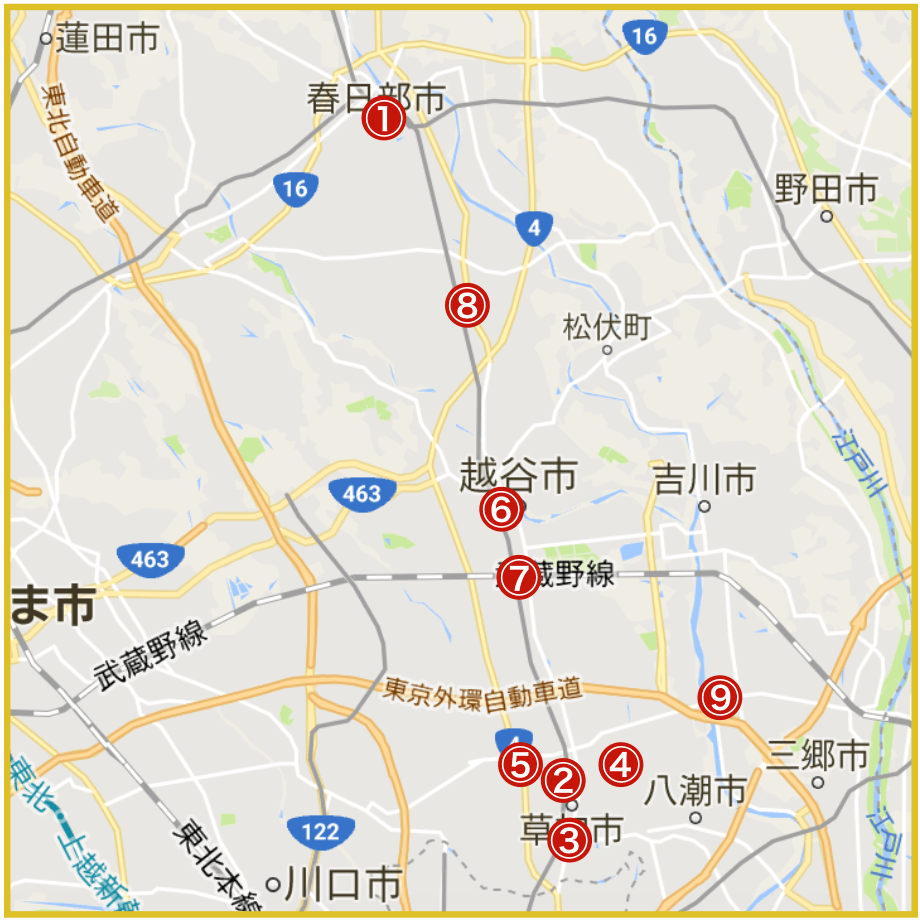 埼玉県内のアコム店舗 Atm全45軒徹底解説 近くの店舗が一目でわかる