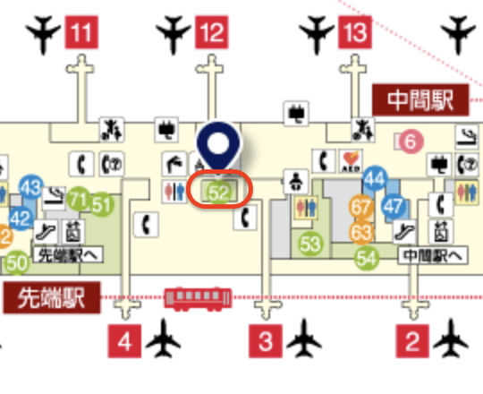 関西国際空港 カードメンバーズラウンジ「六甲」の位置
