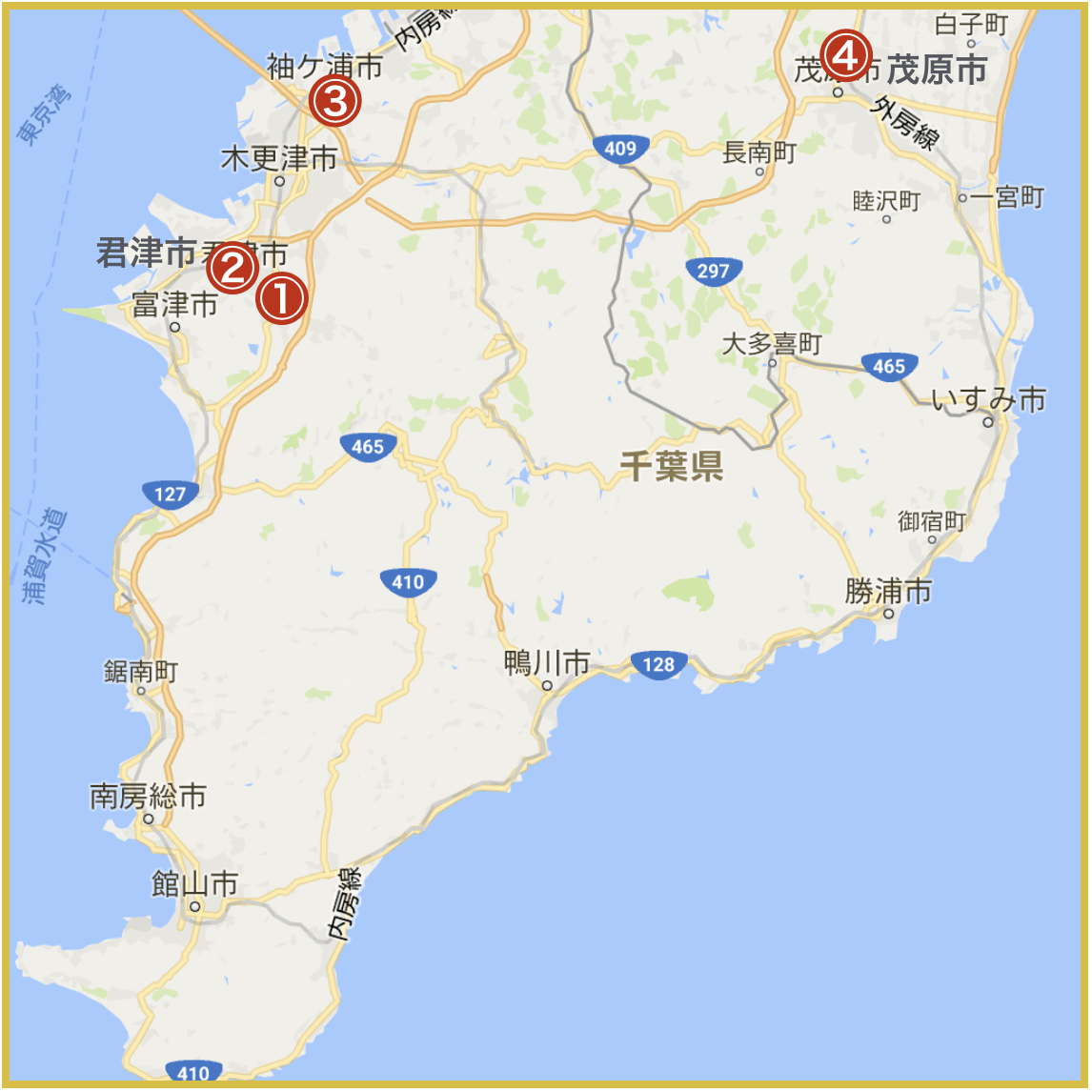 千葉県南地域にあるプロミス店舗・ATMの位置