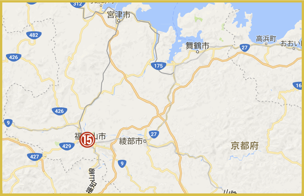 京都府北部にある福知山市にあるアイフル店舗・ATMの位置