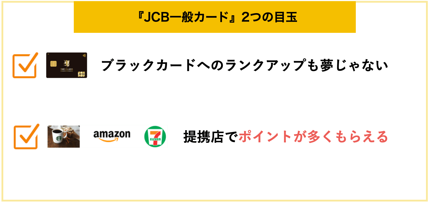 『JCB一般カード』2つの目玉