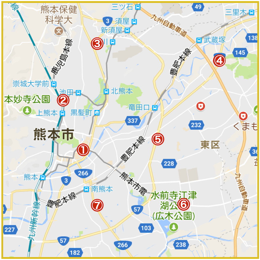 熊本県熊本市にあるプロミス店舗・ATM（2022年版）