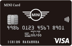 MINI CARD VISAタッチ決済の券面画像