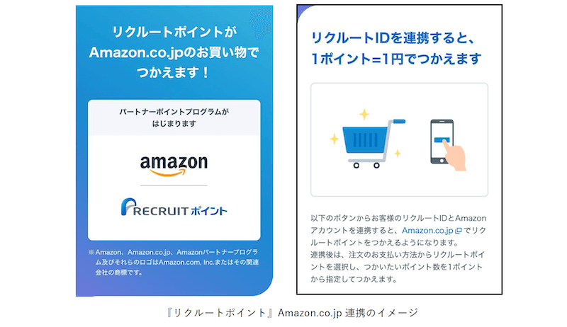 『リクルートポイント』が、Amazon.co.jpと連携 買い物する際に、1ポイント1円で使用可能